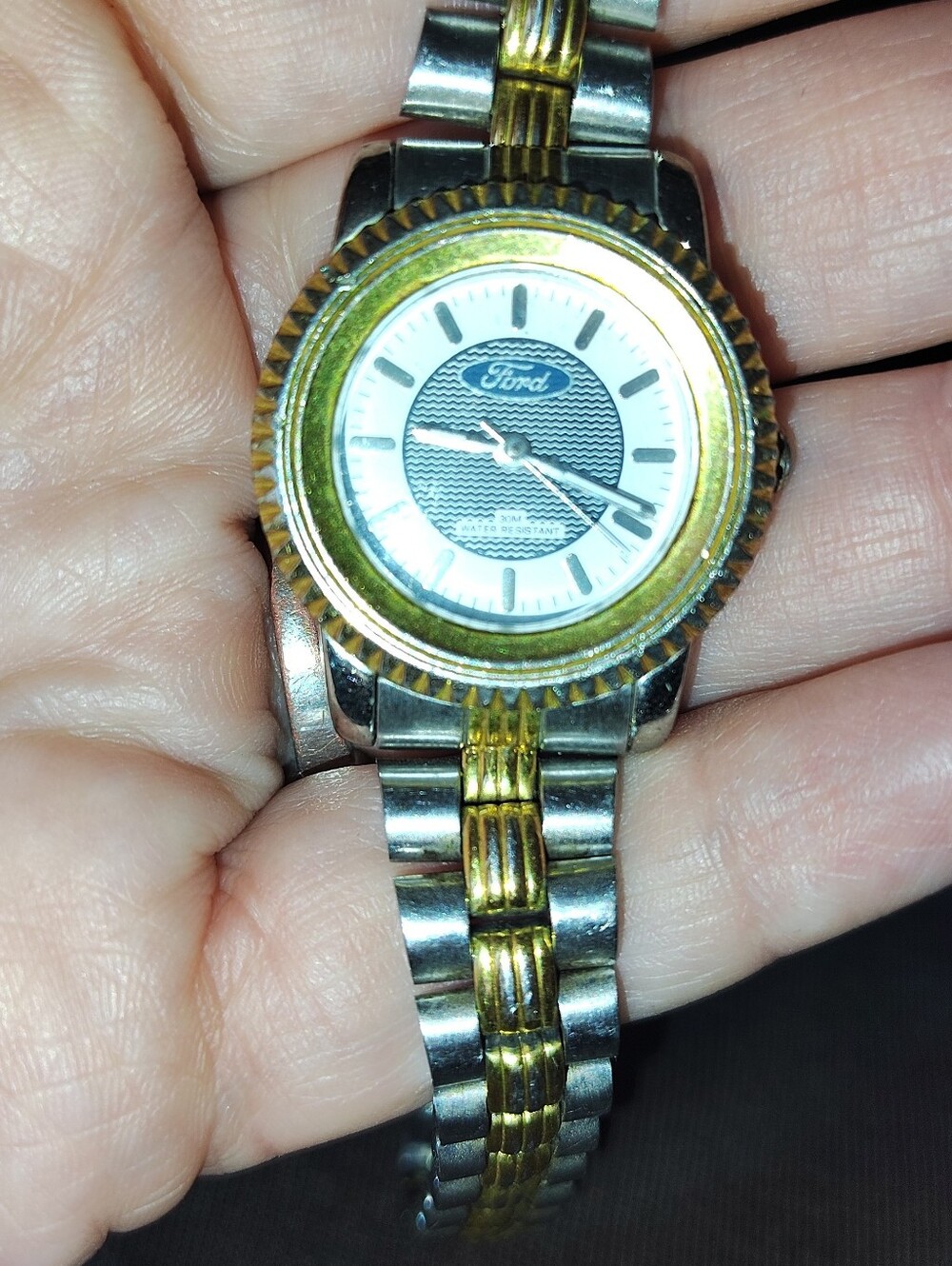 Ford Two-Tone Metal Wristwatch — Gold & Silver Accents
